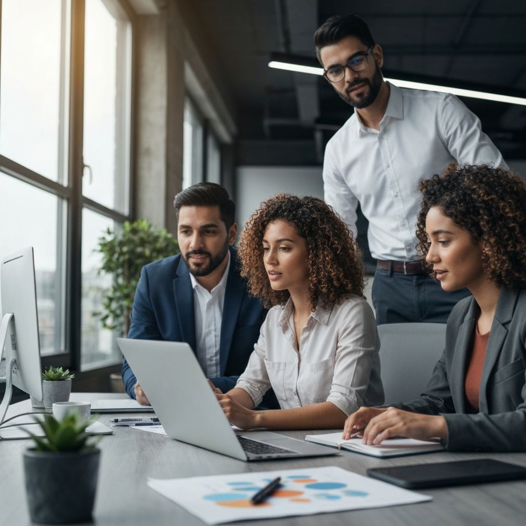 Zespół ekspertów IT współpracujący przy projektach cloud computing